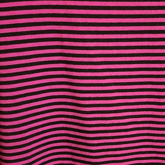 Chico’s Pink and black striped long sleeve shirt size 3 (16/18) - Picture 4 of 8